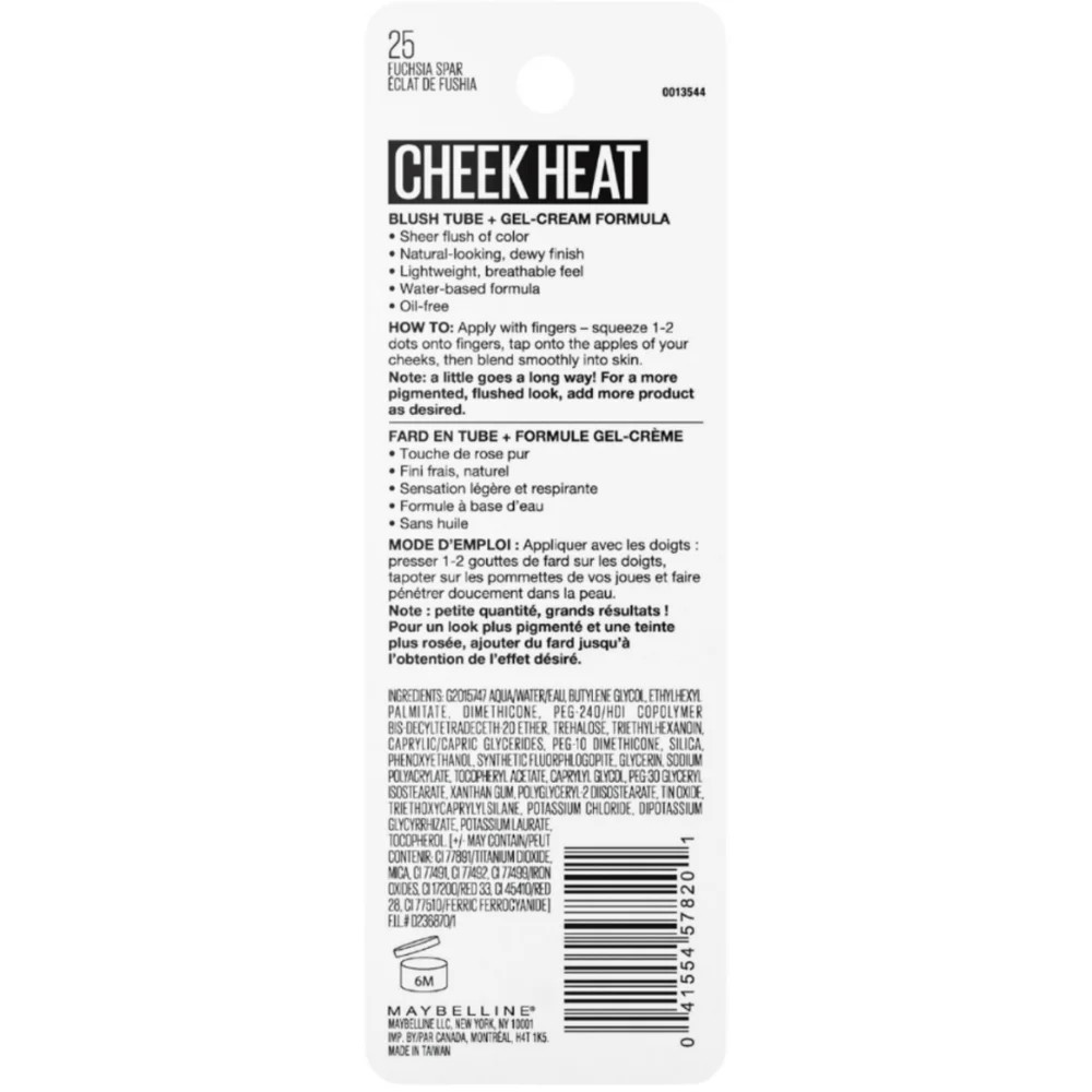 2/$9 or 4/$15 Maybelline Cheek Heat Gel-Cream‎ Blush Makeup